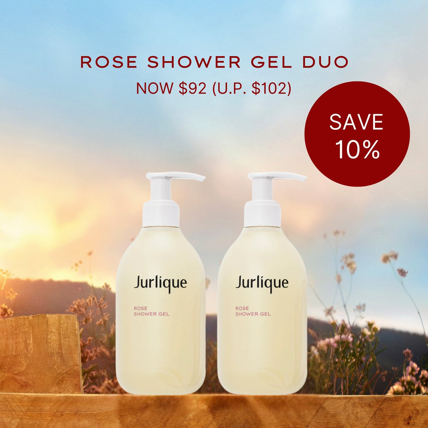 Rose Shower Gel Duo